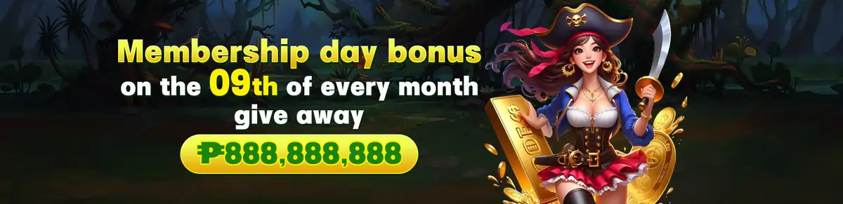 membership day bonus on the 9th of every month give away 888 888 888